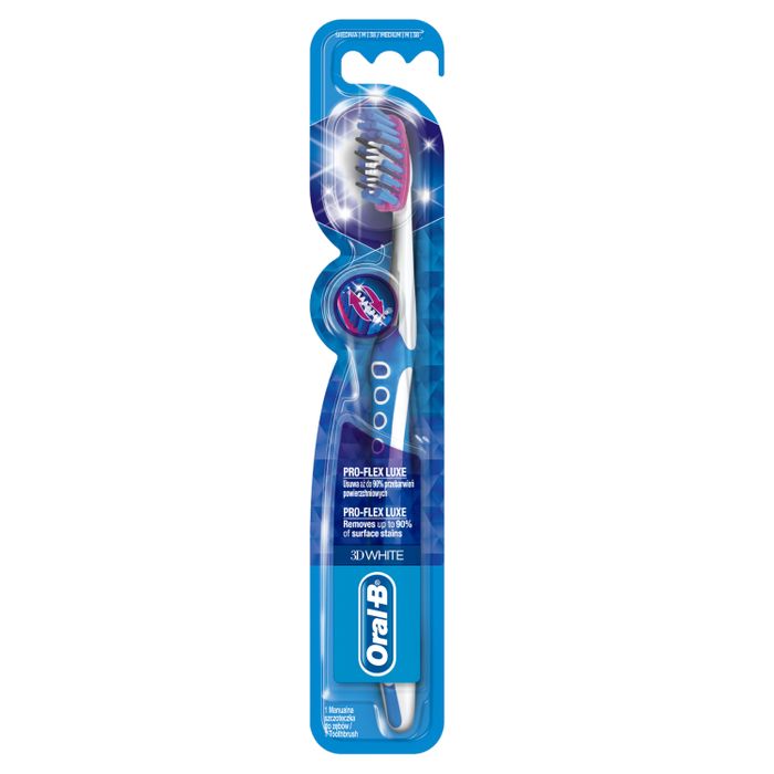 Oral-B 3D White Luxe Pro-Flex Szczoteczka manualna do zębów, średnia main product photo