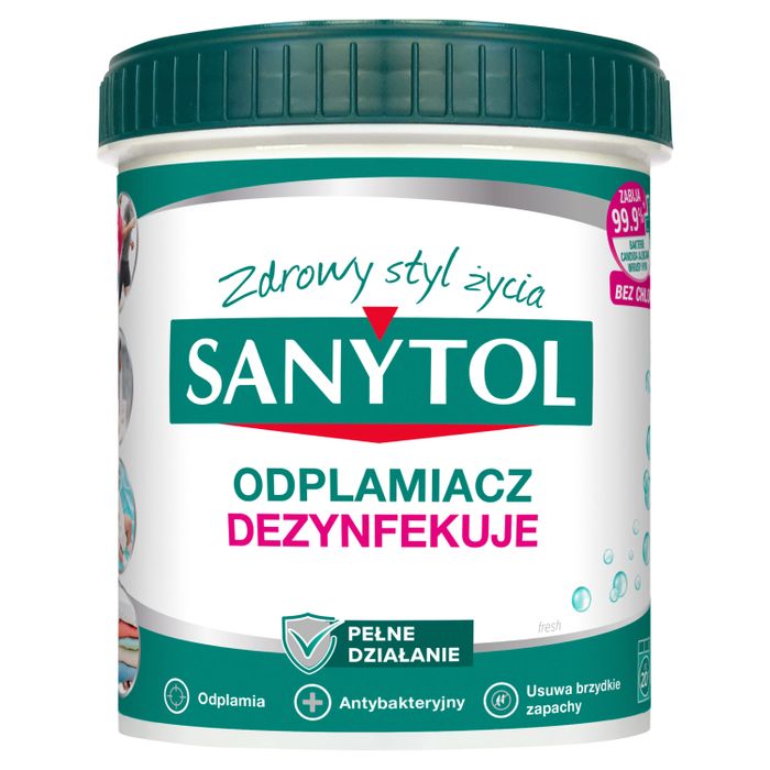 Sanytol Odplamiacz dezynfekujący białe i kolorowe tkaniny 450 g main product photo