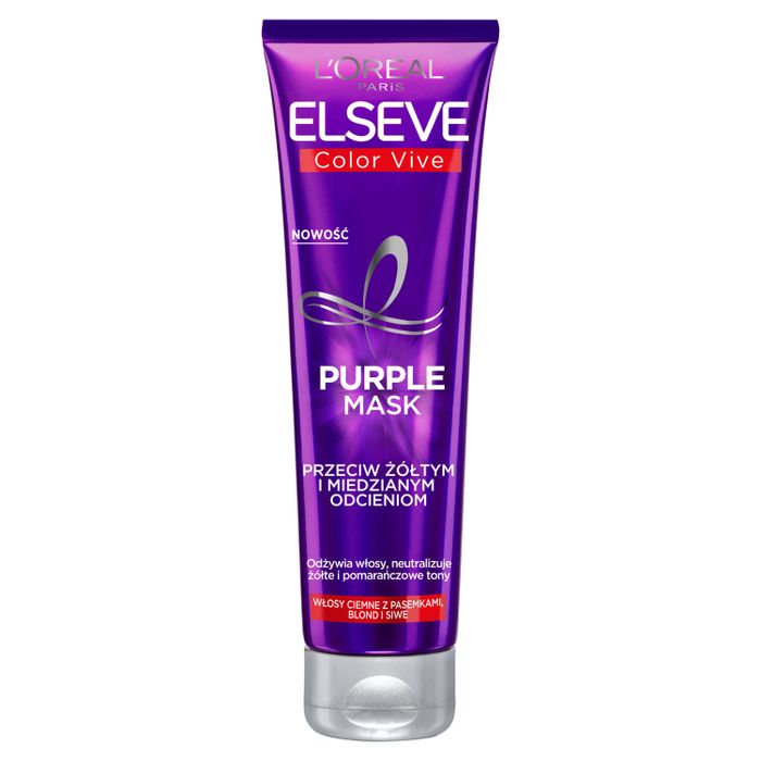 L'Oreal Paris Elseve Color Vive Purple Maska do włosów farbowanych blond siwych i z pasemkami 150 ml main product photo