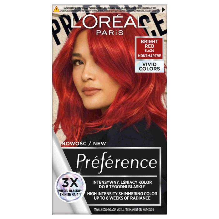 L’OREAL PARIS PREFERENCE VIVIDS 8.624 BRIGHT RED main product photo