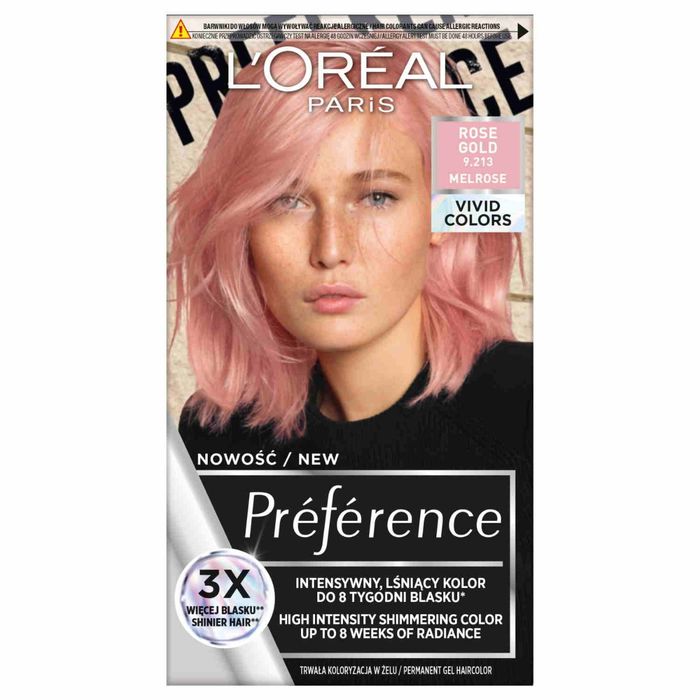 L’OREAL PARIS PREFERENCE VIVIDS 9.213 ROSE GOLD main product photo