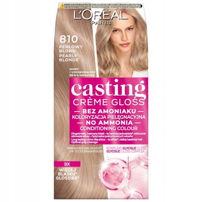 L'oreal Casting Creme Gloss 810 Perłowy Blond farba do włosów main product photo