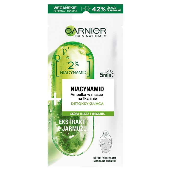 Garnier Skin Naturals Ampułka w masce na tkaninie niacynamid 15 g main product photo
