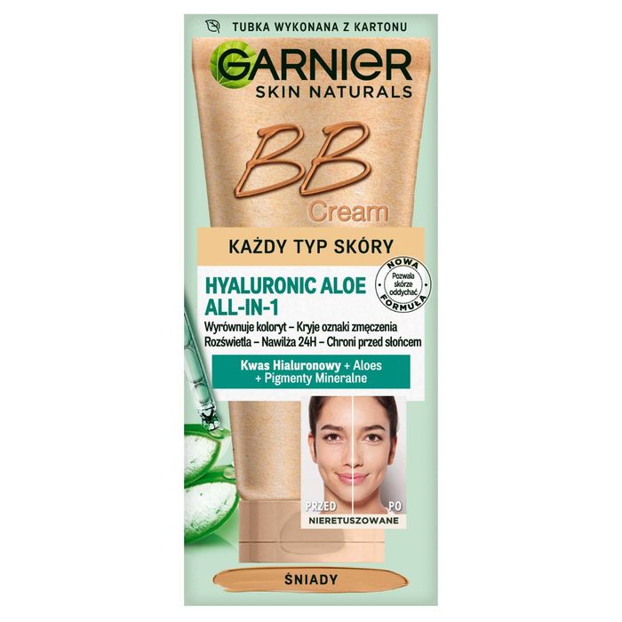GARNIER Hyaluronic Aloe krem BB każdy typ skóry, śniady 50 ml  main product photo