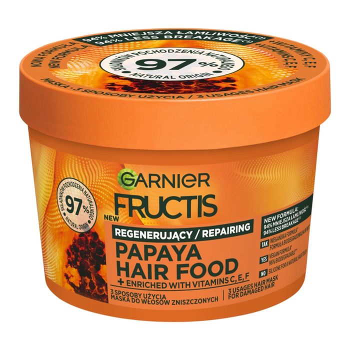 GARNIER FRUCTIS PAPAYA HAIR FOOD maska do włosów zniszczonych 400 ml main product photo