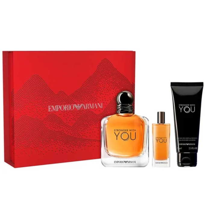 Giorgio Armani Stronger With You woda toaletowa 100 ml + żel pod prysznic 75 ml + woda toaletowa 15ml X24 main product photo