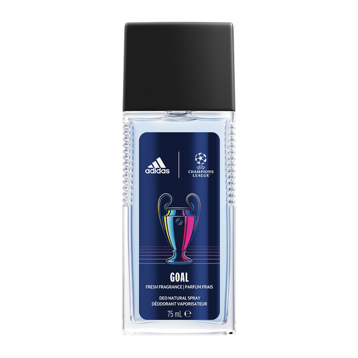 ADIDAS UEFA Champions League Goal dezodorant w naturalnym sprayu dla mężczyzn, o świeżym zapachu pomarańczy i eukaliptusa, 75 ml main product photo
