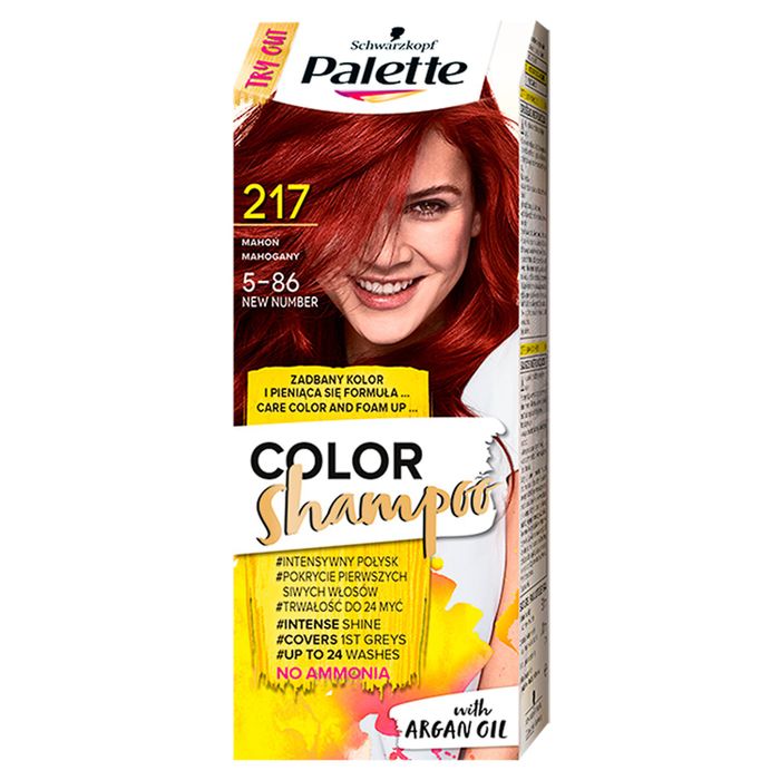 Palette Color Shampoo Szampon koloryzujący do włosów 217 (5-86) mahoń main product photo