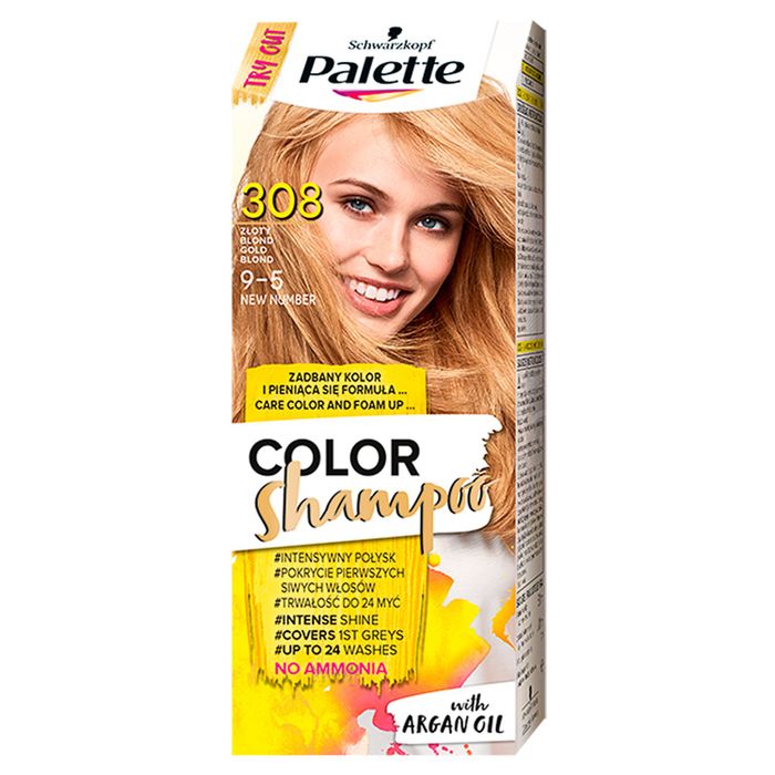 Palette Color Shampoo Szampon koloryzujący do włosów 9-5 (308) złoty blond main product photo
