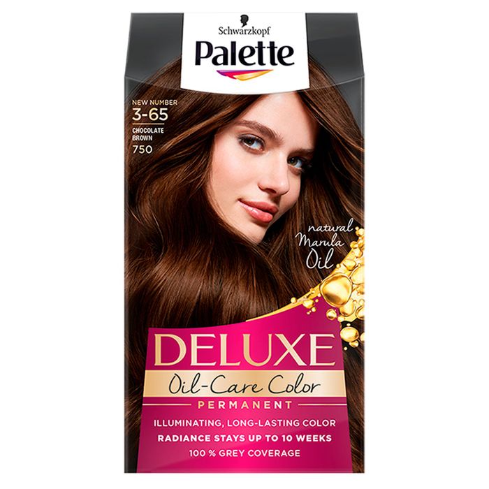 Palette Deluxe Oil-Care Color Farba do włosów 750 (3-65) czekoladowy brąz main product photo