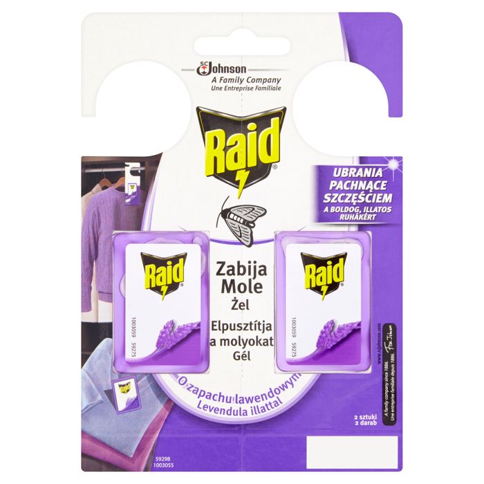 Raid Zawieszki przeciw molom w żelu o zapachu lawendowym 2 x 3 g main product photo