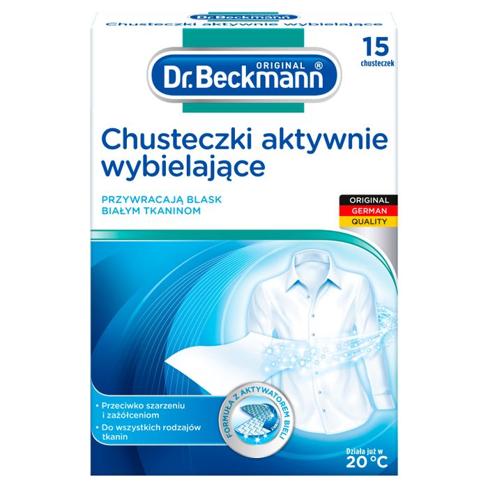 Dr. Beckmann Chusteczki aktywnie wybielające 15 sztuk main product photo