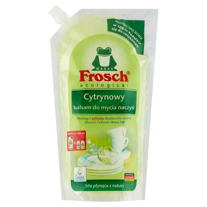 Frosch ecological Cytrynowy balsam do mycia naczyń zapas 1000 ml main product photo