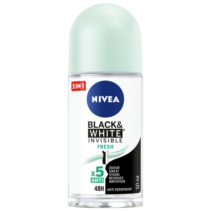 Nivea Black&White Invisible Fresh Antyperspirant Roll ON 50 ml main product photo