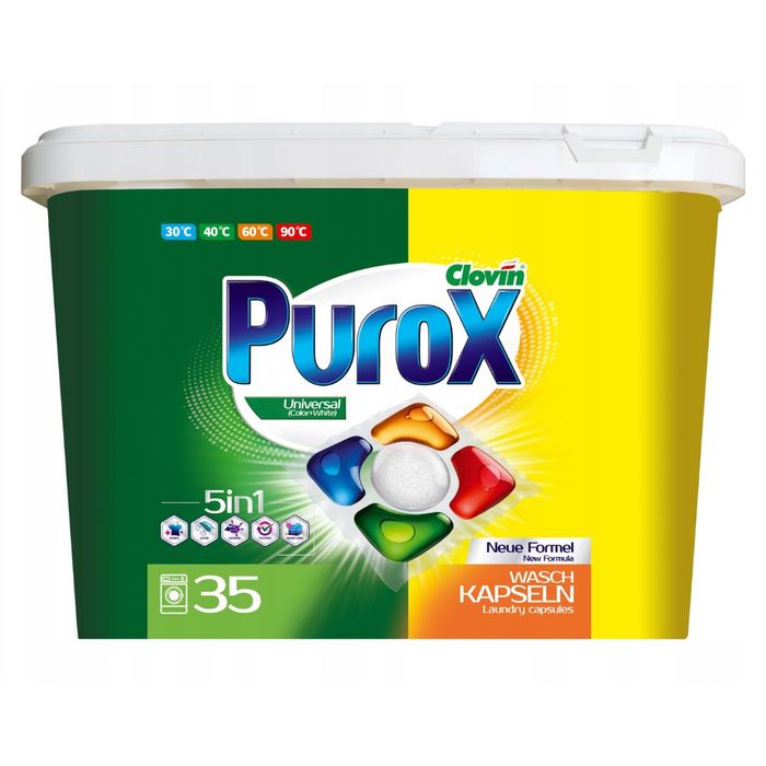 Purox Universal 5 w 1 kapsułki do prania 35 szt. main product photo