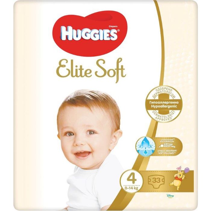 HUGGIES ELITE SOFT JUMB 4 8-14KG P 33SZT main product photo