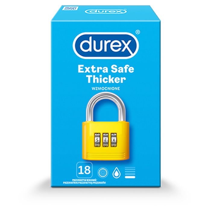 Durex Extra Safe Thicker Prezerwatywy 18 sztuk main product photo