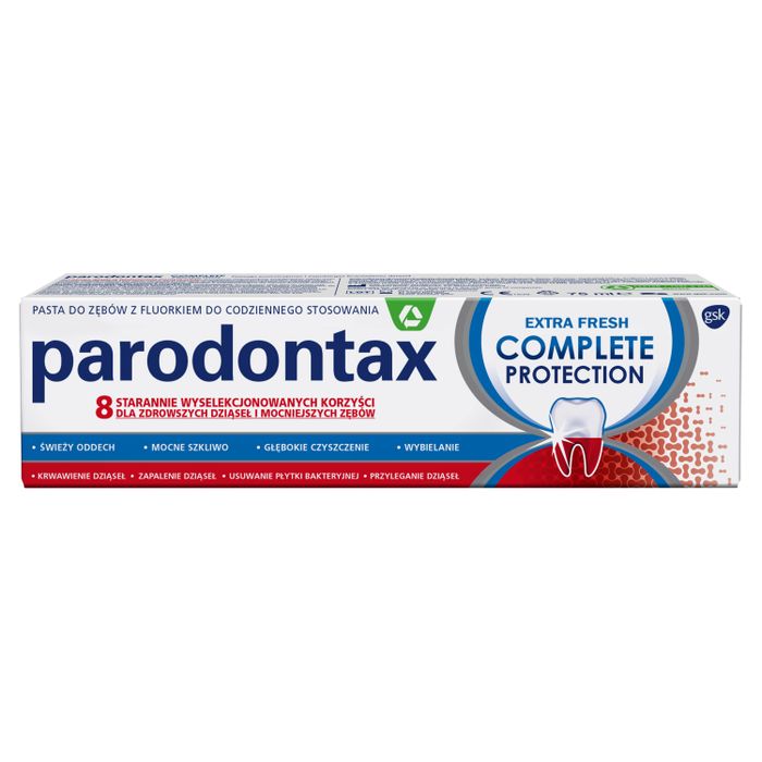 Parodontax Complete Protection Extra Fresh Wyrób medyczny pasta do zębów z fluorkiem 75 ml main product photo