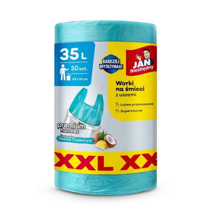 Jan Niezbędny worki na śmieci T-shirt XXL 35L Owoce Tropikalne 50 szt. main product photo
