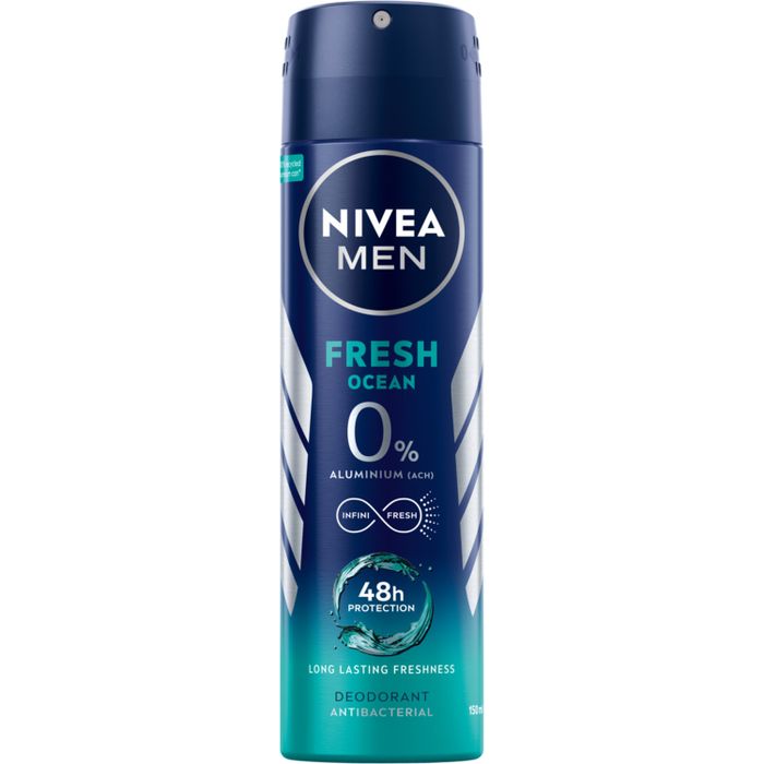 Nivea Fresh Ocean Dezodorant 0% Soli Aluminium Spray 150 ml main product photo