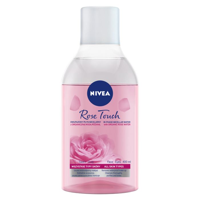 Nivea Rose Touch Dwufazowy Płyn Micelarny z organiczną wodą różaną 400 ml main product photo