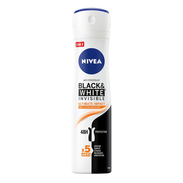 Nivea Black&White Invisible Ultimate Impact Antyperspirant Spray 150ml main product photo