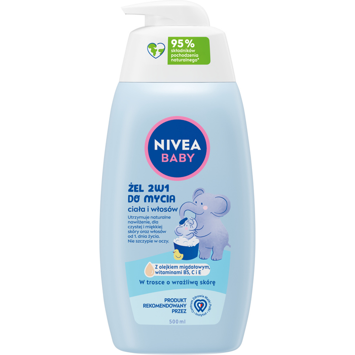 NIVEA BABY ŻEL 2W1 DO CIAŁA I WŁOSÓW 500ML main product photo