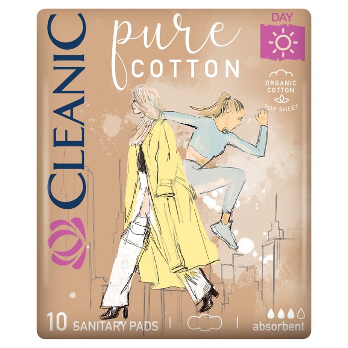 Cleanic Pure Cotton Podpaski na dzień 10 sztuk main product photo