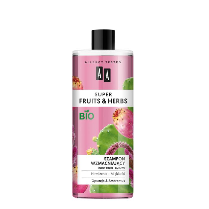 AA Super Fruits&Herbs szampon wzmacniający włosy suche i łamliwe opuncja&amarantus 500 ml main product photo