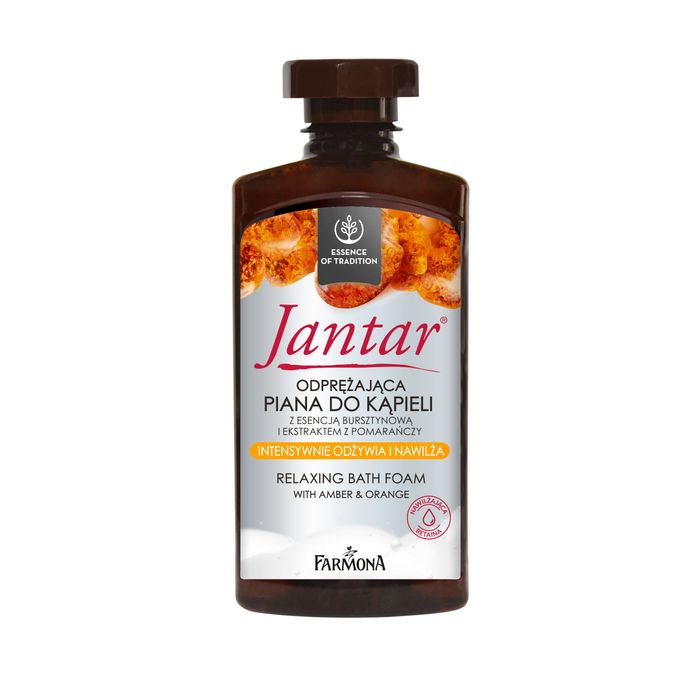 Jantar Odprężająca piana do kąpieli z esencją bursztynową i ekstraktem z pomarańczy, 330 ml main product photo