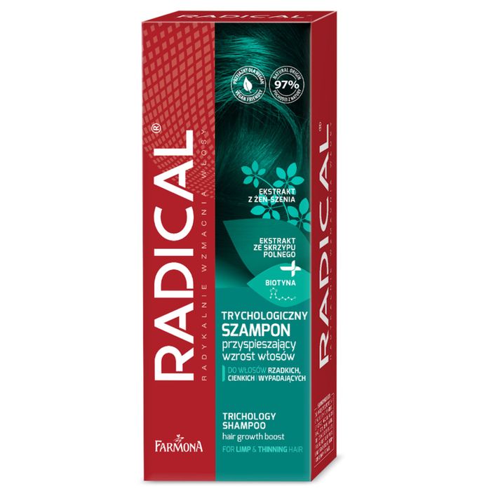 RADICAL trychologiczny szampon przyspieszający wzrost włosów 200 ml main product photo