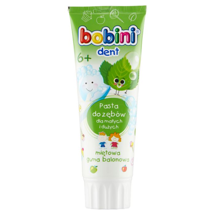 Bobini Dent Pasta do zębów miętowa guma balonowa 6+ 75 ml main product photo