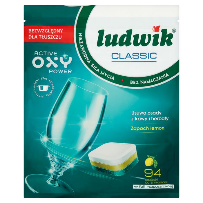 Ludwik Classic Lemon Tabletki do zmywarek 1,692 kg (94 sztuki) main product photo