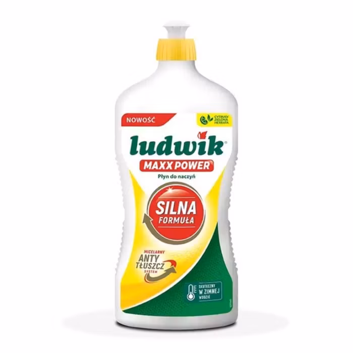 Ludwik płyn do mycia naczyń Maxx Power Cytrusy z Zieloną Herbatą 725 ml main product photo