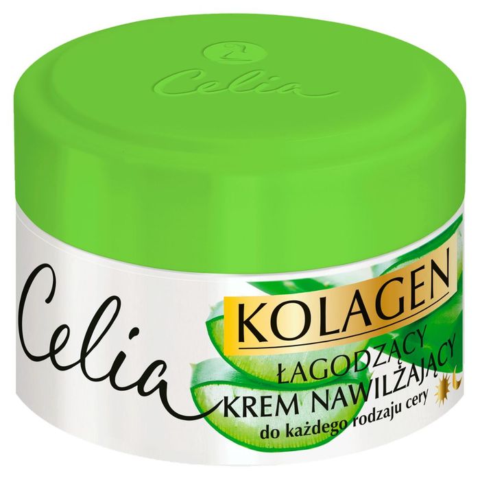 Celia Kolagen łagodzący krem do twarzy nawilżający z aloesem 50 ml main product photo