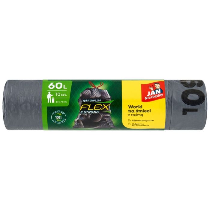 Jan Niezbędny Magnum Flex & Strong Worki z taśmą 60 l 10 sztuk main product photo
