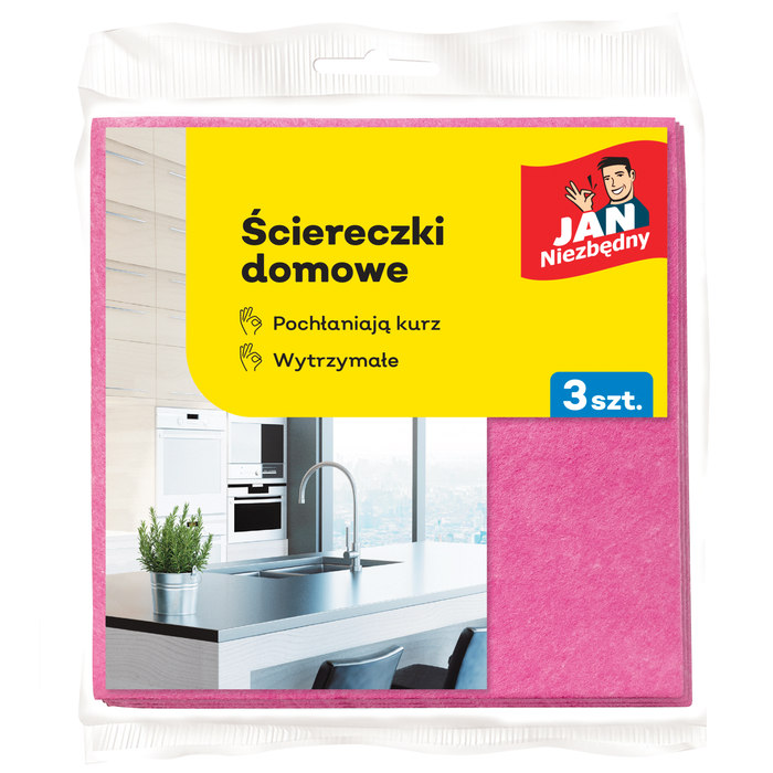Jan Niezbędny Ściereczki domowe do kurzu 3 sztuki main product photo