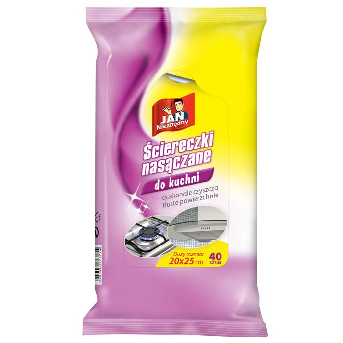 Jan Niezbędny Ściereczki nasączane do kuchni 40 sztuk main product photo