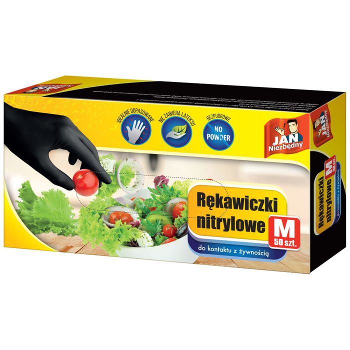 Jan Niezbędny Rękawiczki nitrylowe M 50 sztuk main product photo