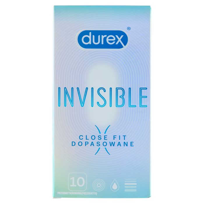 Durex Invisible Dopasowane Prezerwatywy 10 sztuk main product photo