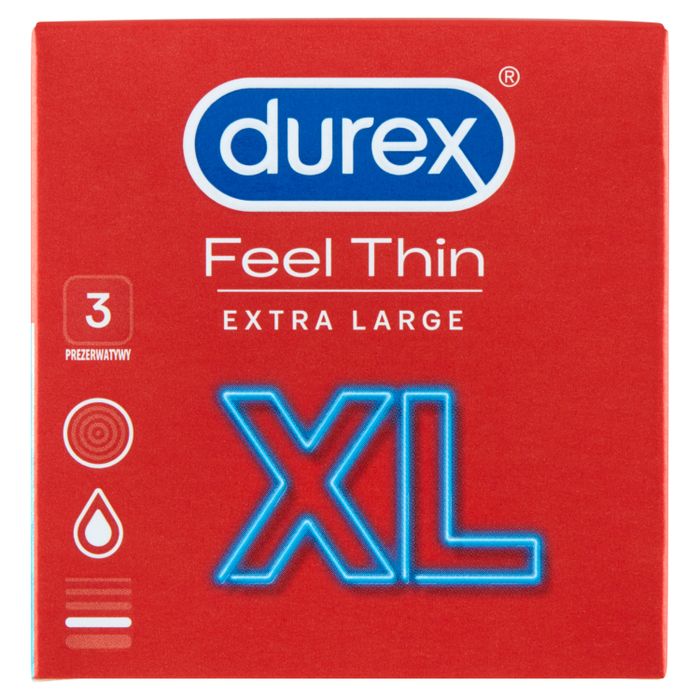 Durex Feel Thin XL Prezerwatywy 3 sztuki main product photo