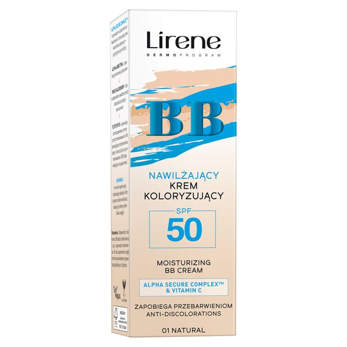 Lirene nawilżający krem BB SPF 50, 01 Natural, 30 ml main product photo