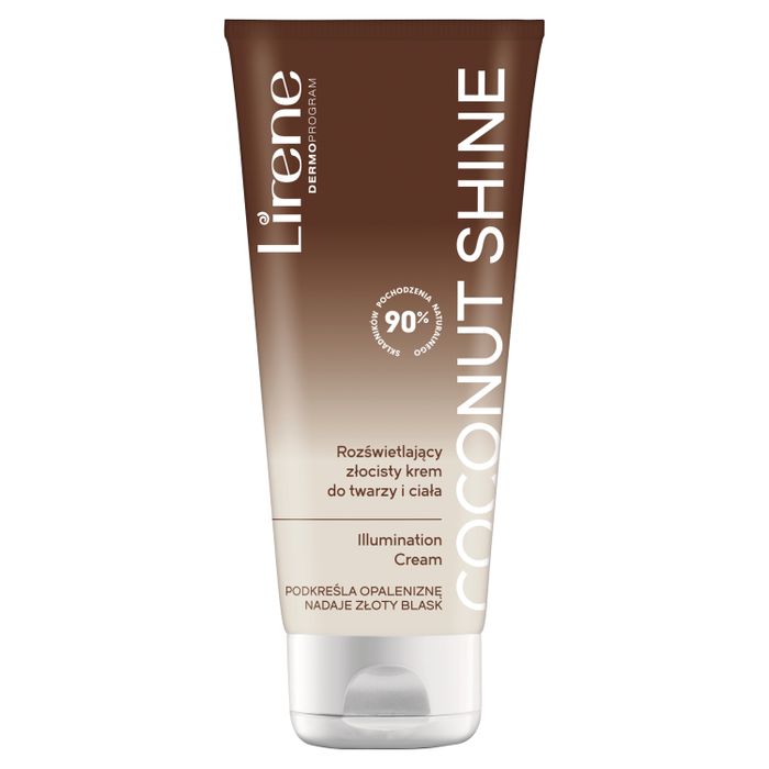 Lirene Coconut Shine Rozświetlający złocisty krem do twarzy i ciała 150 ml main product photo
