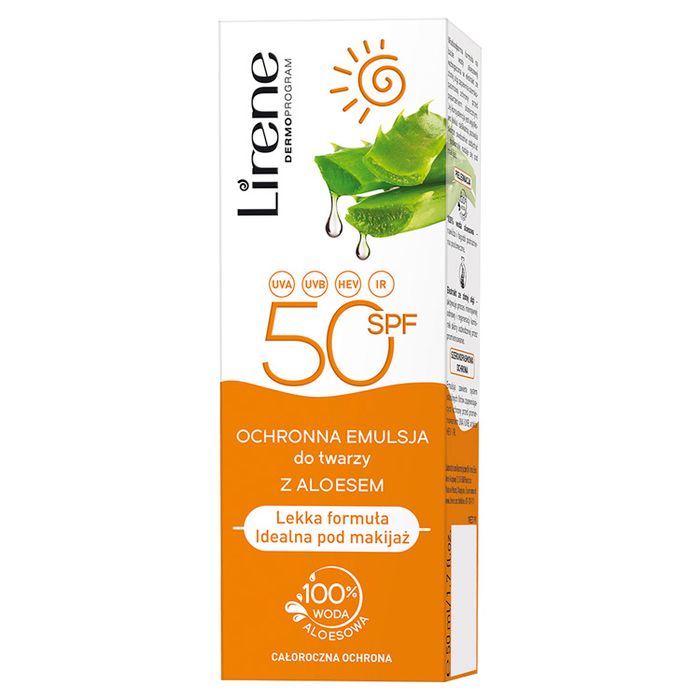 LIRENE SUN EMUL D TWARZY SPF50 ALOE 50ML main product photo