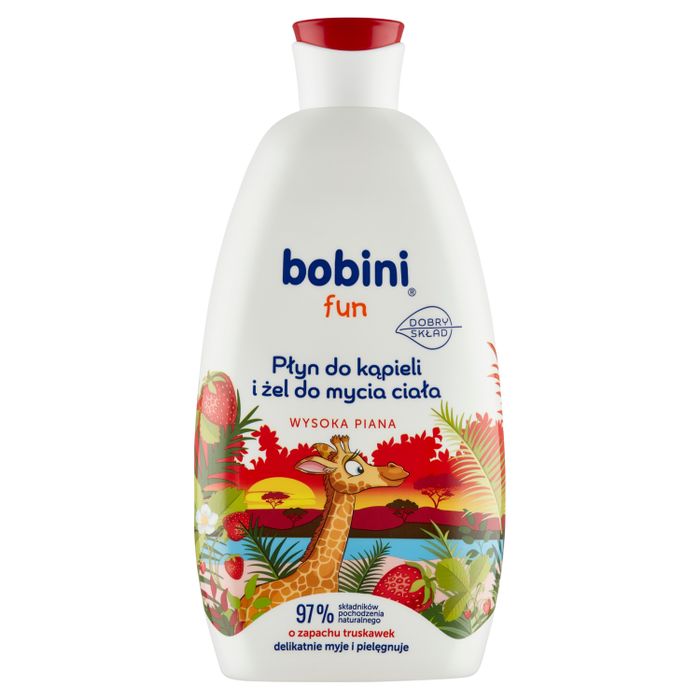 Bobini Fun: Płyn do kąpieli i żel do mycia ciała o zapachu truskawek, 500 ml main product photo