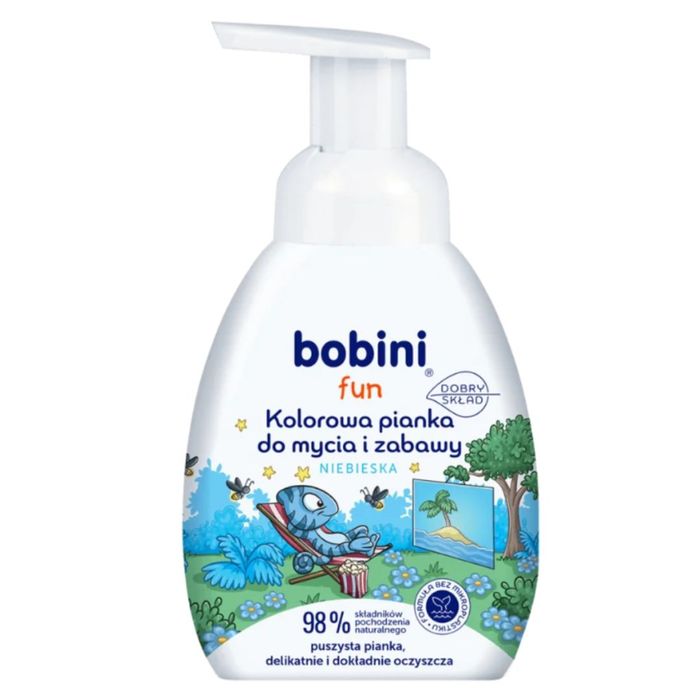 Bobini Fun kolorowa pianka do mycia i zabawy niebieska 300 ml main product photo
