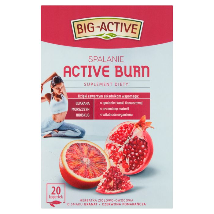 Big-Active Active Burn spalanie Suplement diety herbatka ziołowo-owocowa 40 g (20 x 2 g) main product photo