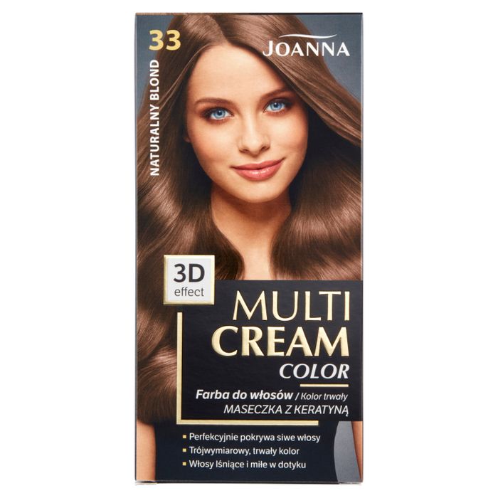 Joanna Multi Cream Color Farba do włosów naturalny blond 33 main product photo