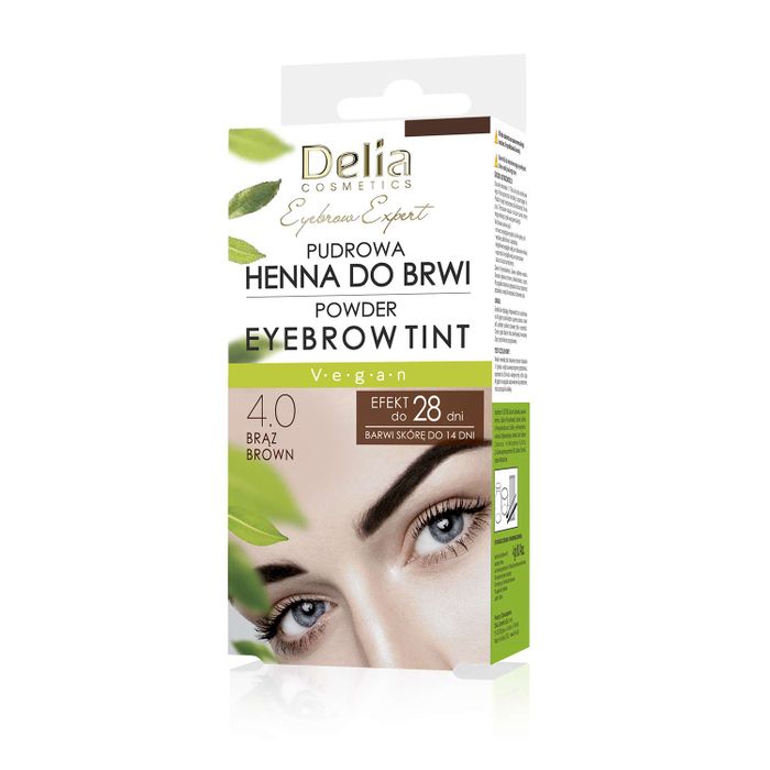 Delia Cosmetics Eyebrow Expert Pudrowa henna do brwi 4.0 brązowy 4 g main product photo