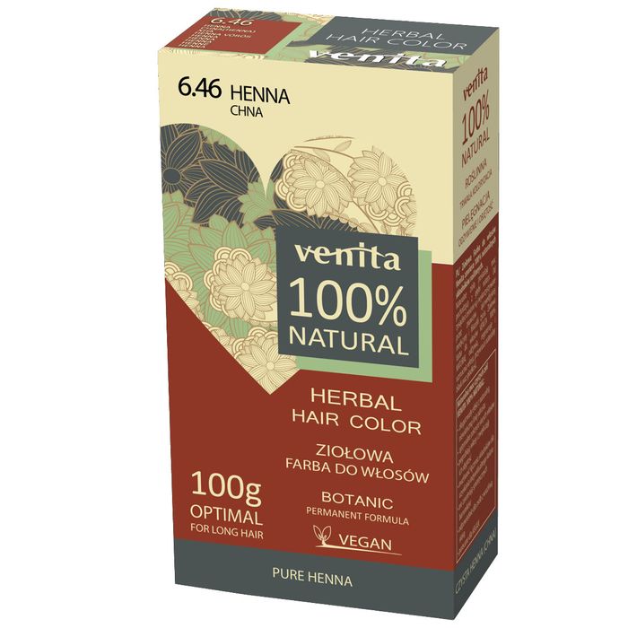 Venita Herbal Hair Color ziołowa farba do włosów 6.46 Chna main product photo